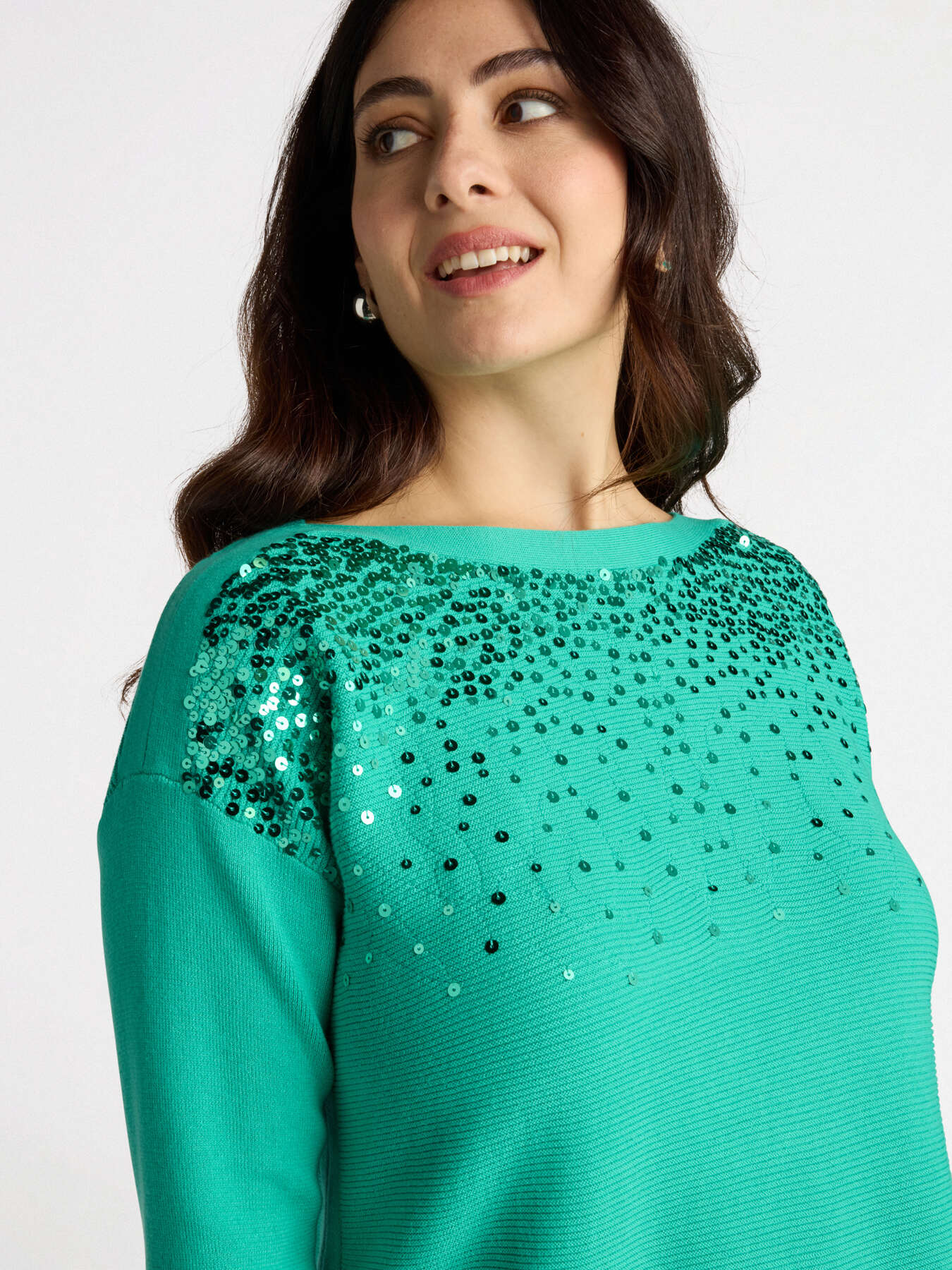 Sweatshirt with ombr&eacute; effect sequins image number 3