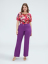 Regular stretch cotton trousers image number 2