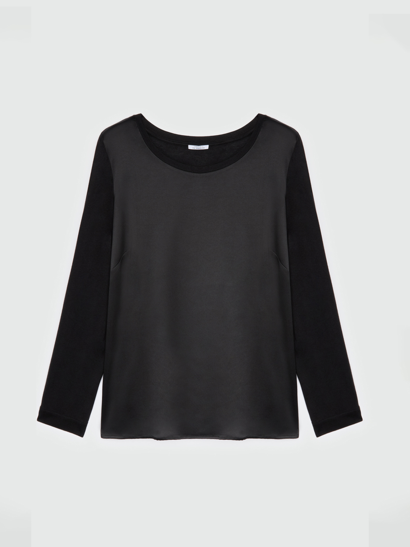 Long-sleeved dual fabric T-shirt image number 4