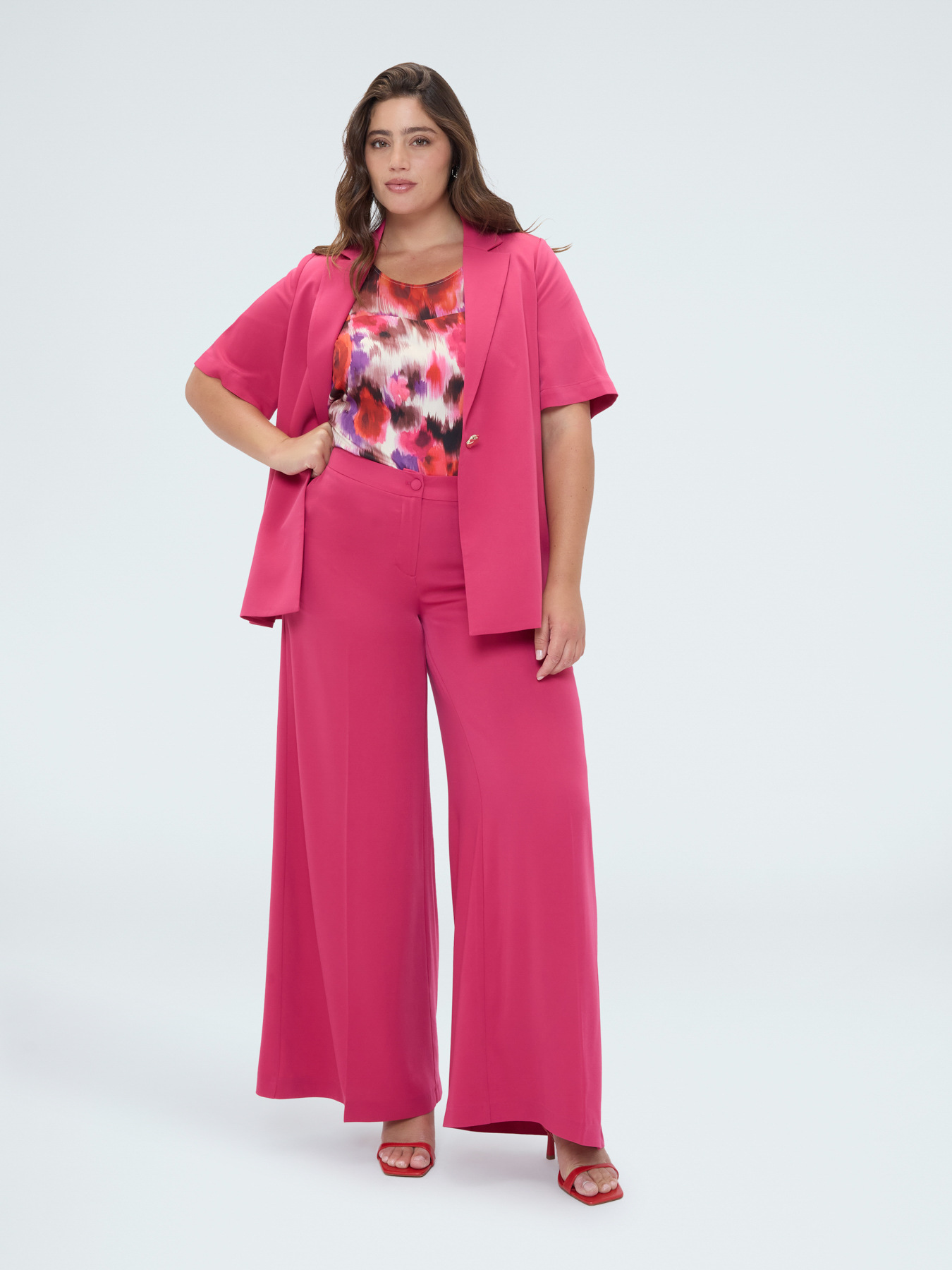 Wide Leg Trousers in Fluid Fabric image number 3