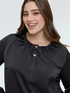 Satin blouse with heart-shaped buttons image number 2