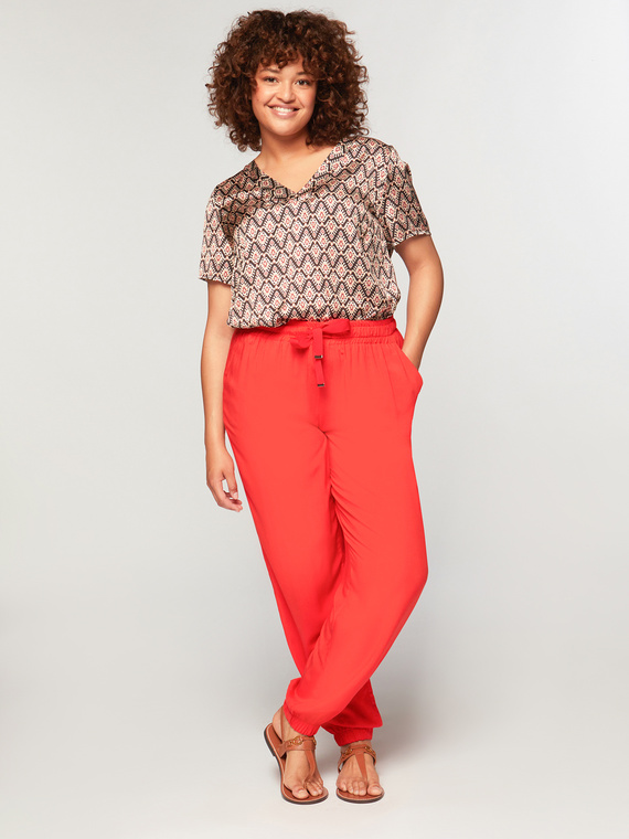 Fiorella Rubino Blusa con scollo a V dalla stampa etnica Donna