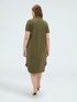 Dress with polo collar and jewel button image number 1
