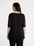 Blusa con inserto a V image number 1