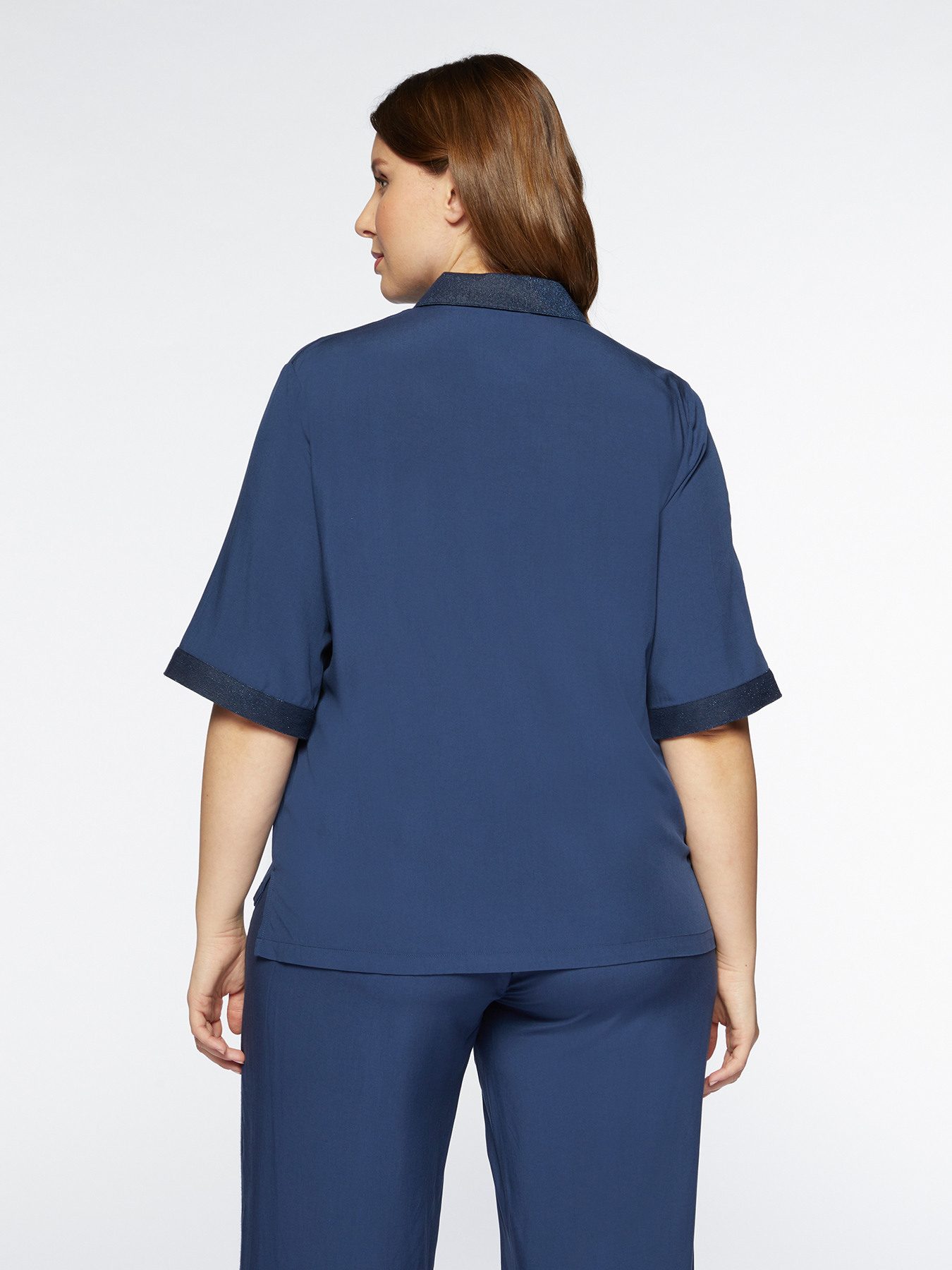 ECOVERO™ viscose blouse with collar image number 1