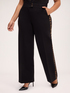 Pantalones rectos de punto Milano con banda animal print image number 2
