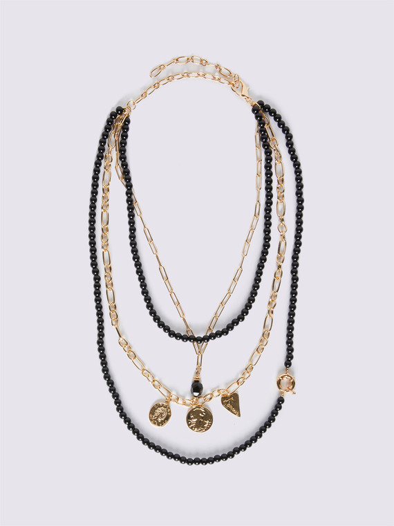 Multi-strand necklace with pendants
