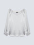 Blusa in raso con bordo in pizzo dietro image number 3