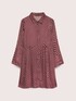 Robe courte chemisier en mousseline imprim&eacute;e image number 4