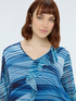 Printed viscose blouse with ruffles image number 2