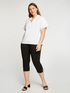 Stretch cotton Capri trousers image number 2