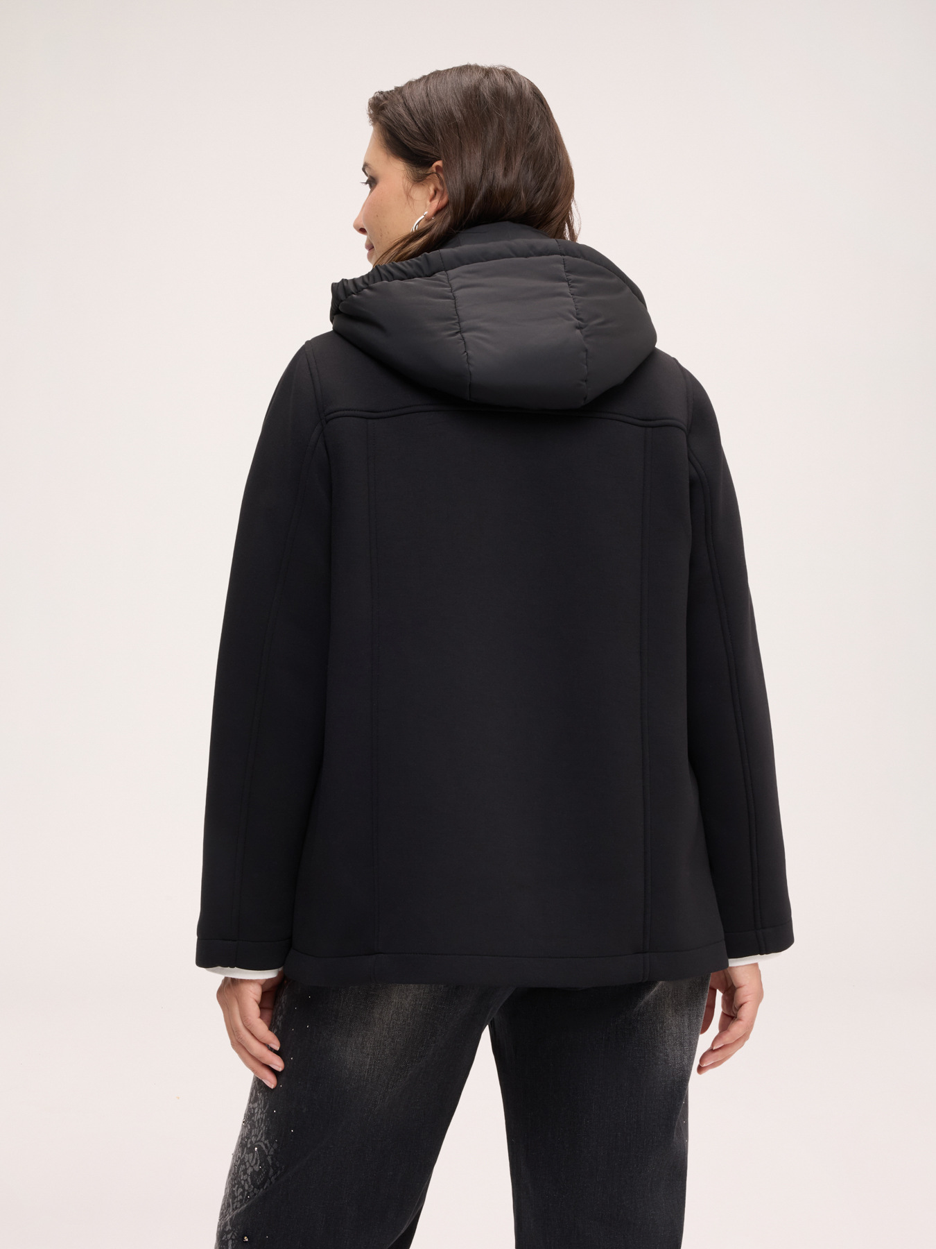 Double-breasted jacket with removable front panel image number 1