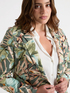 Blazer misto lino stampa Jungle image number 3