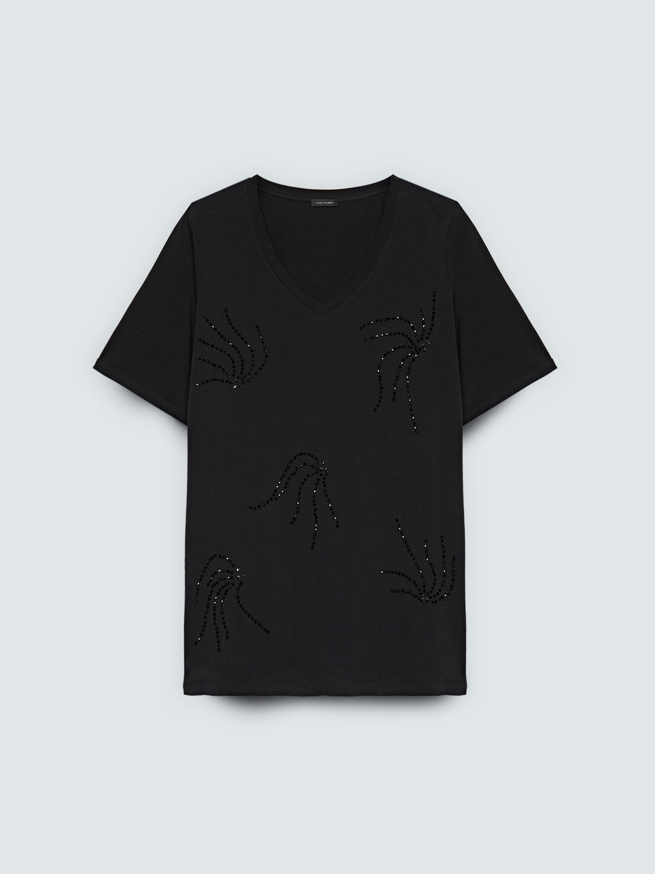 T-Shirt aus Jersey mit Perlen-Stickerei image number 4