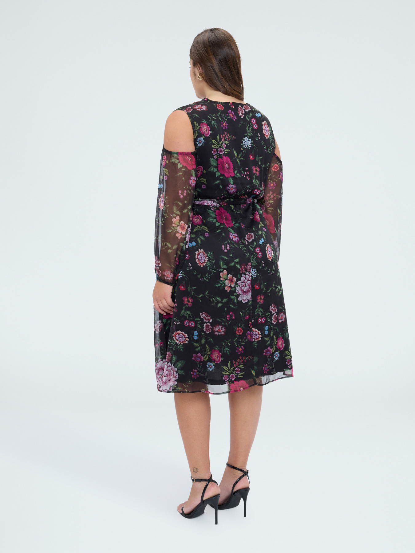 Dream Kleid mit Blumendruck und Cut-outs image number 1