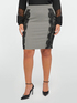 Houndstooth skirt with lace image number 3