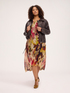 Flared tulle dress with print image number 4