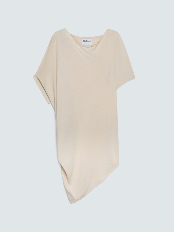 Asymmetric viscose blend sweater