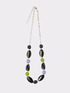 Lange Halskette mit farbigen Steinen image number 0