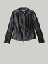 Faux leather jacket with zip image number 4