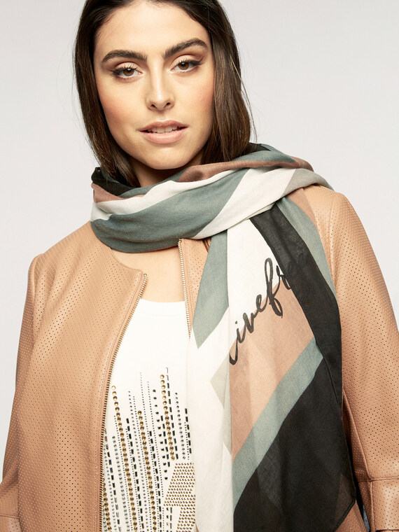 Fiorella Rubino Stola con stampa geometrica Donna