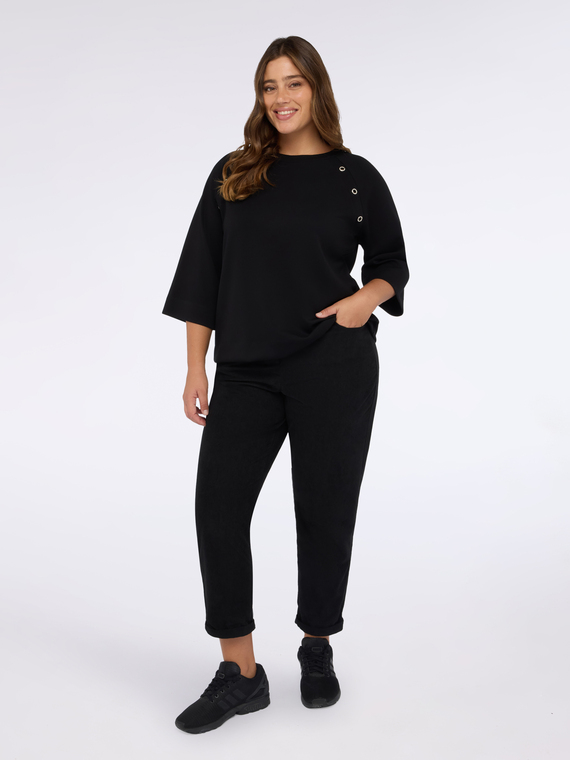 Sweatshirt with eyelet detail