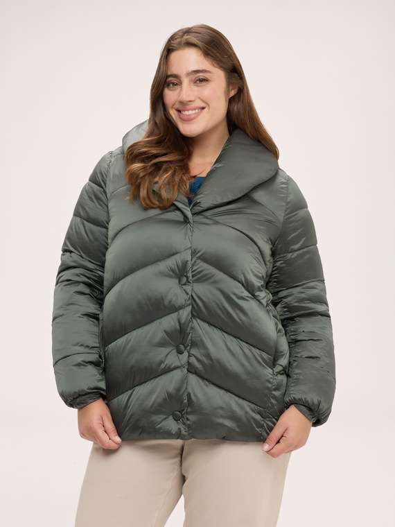 Down jacket with shawl collar