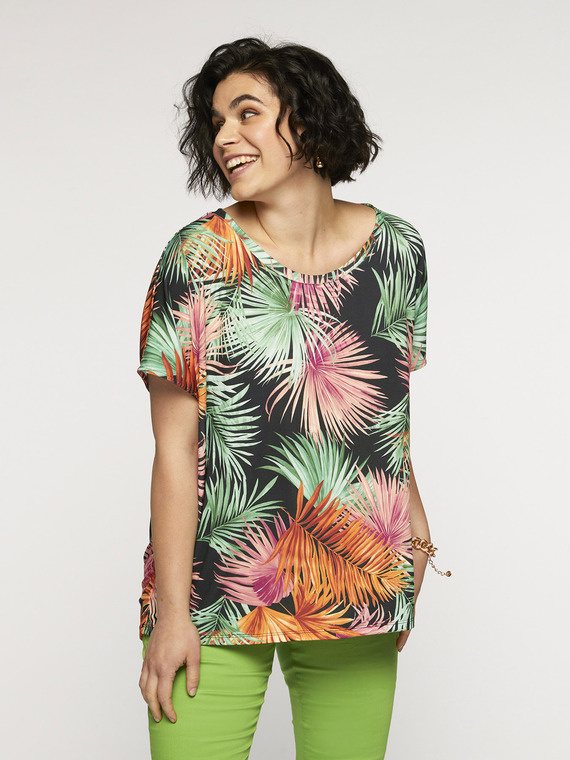 Fiorella Rubino T-shirt dalla stampa foliage Donna