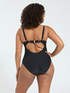 Maillot de bain une pi&egrave;ce avec bonnets balconnet et pois image number 1