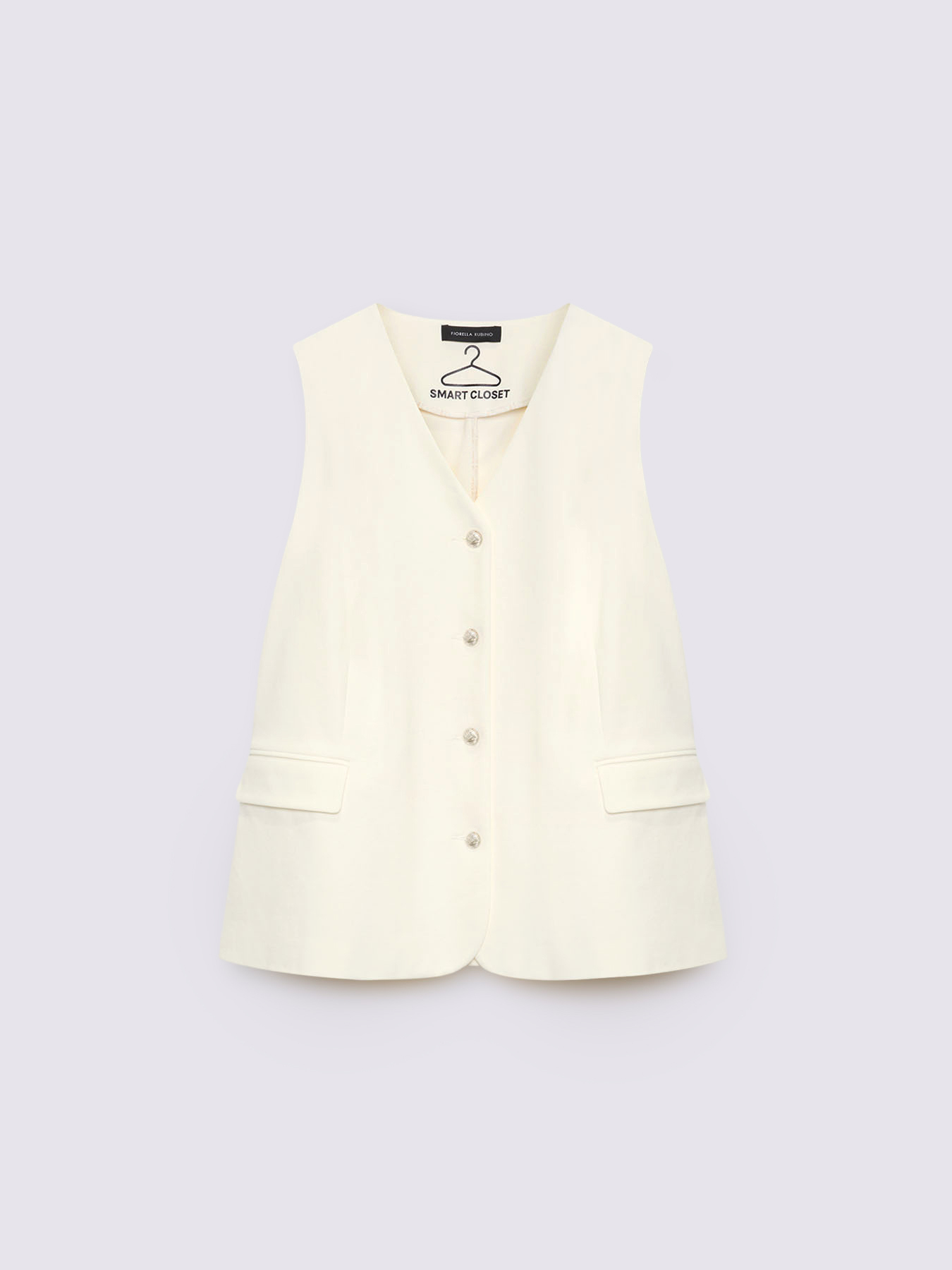 Gilet in punto Milano con bottoni image number 6