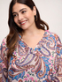 Blouse with print and flounce in georgette image number 3