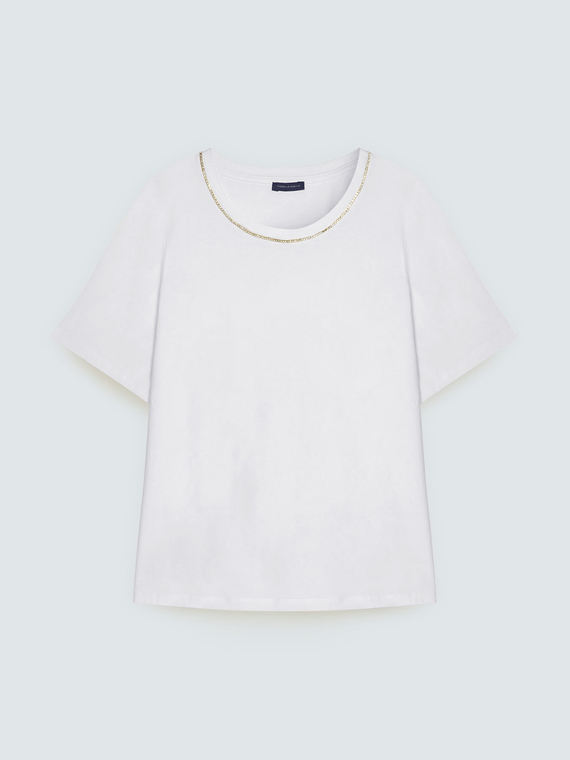 T-shirt in cotone con applicazioni luminose