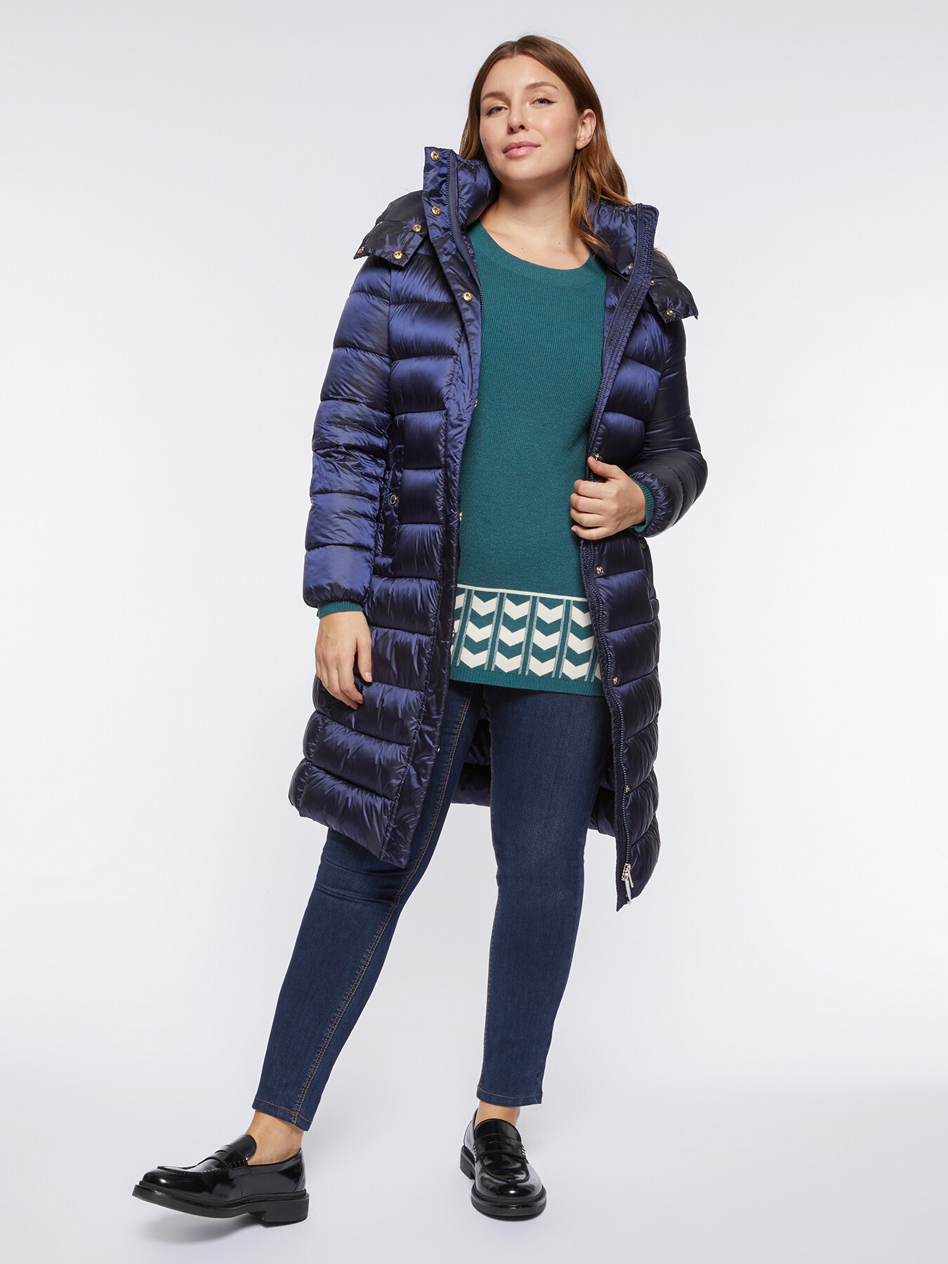 Piumino lungo in Sorona&reg; Aura image number 2