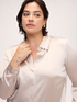 Stretch silk shirt with classic collar image number 3