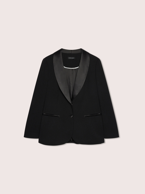 Blazer with satin lapels