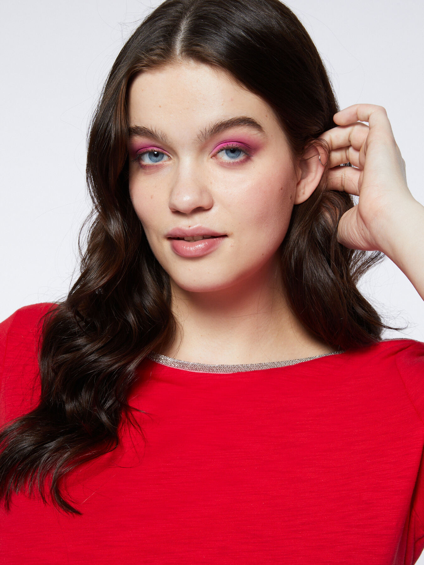 Camiseta de algod&oacute;n con borde de l&uacute;rex image number 2