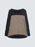 Bi-material t-shirt with optical print image number 4