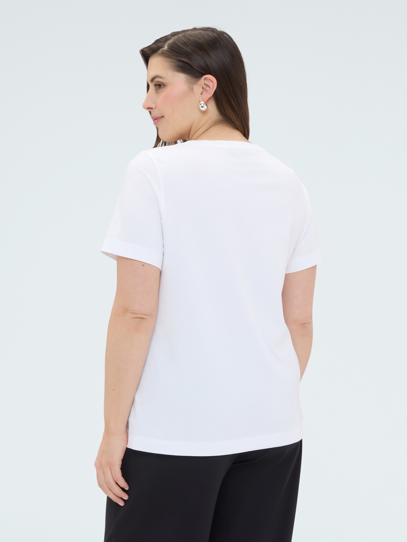 T-shirt in cotone con stampa gatto image number 3