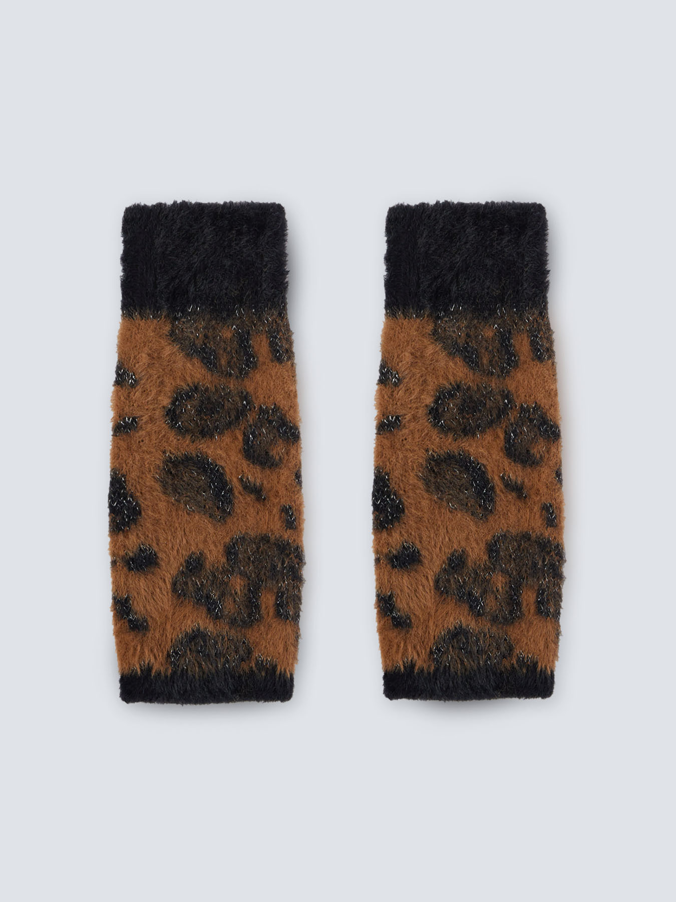 Set di sciarpa e manicotti animalier lurex image number 2