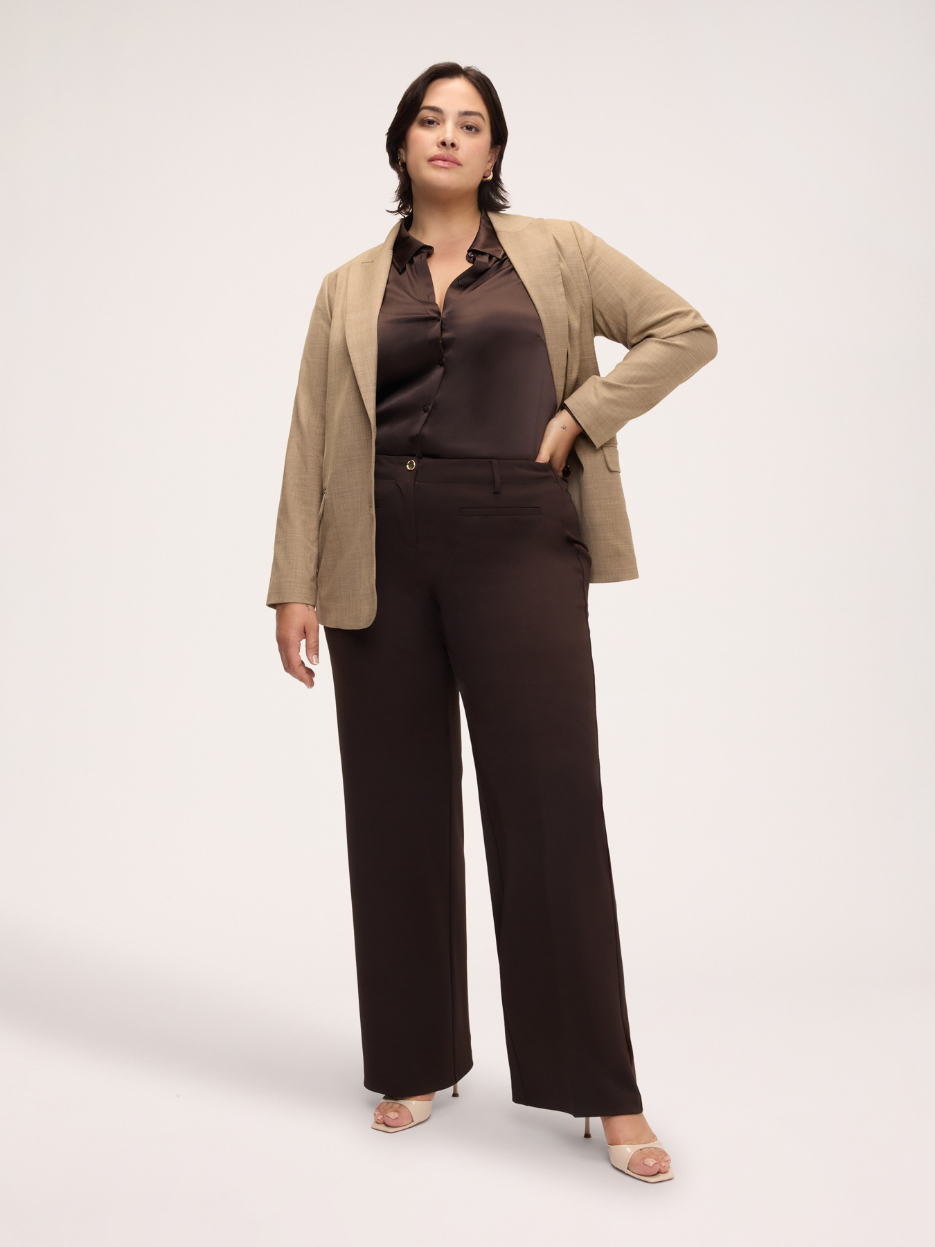 Wide Leg Pants in stretch fabric image number 2