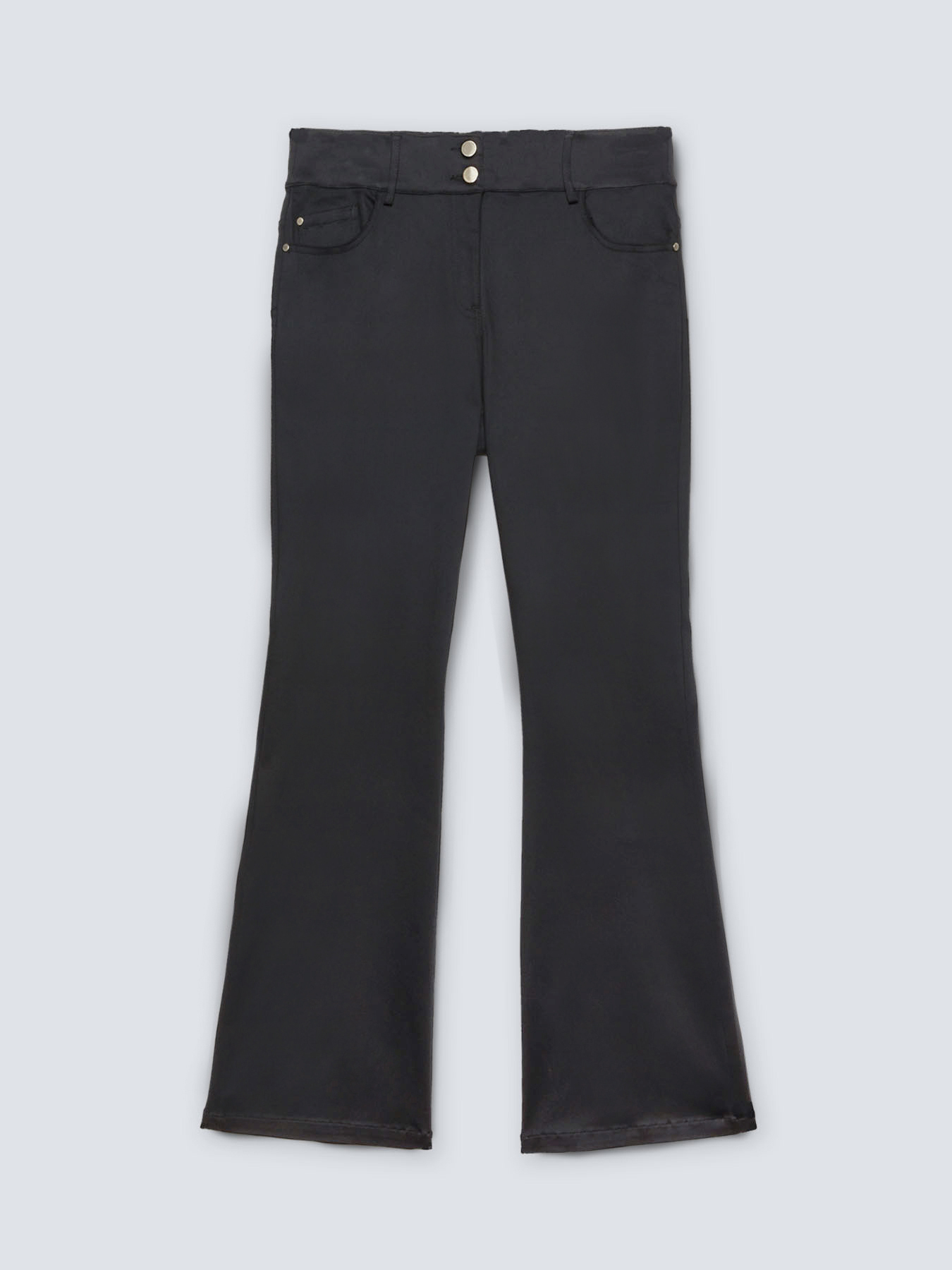 Stretch fabric flared trousers image number 3