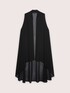 Maxi Gilet in georgette with asymmetric hem image number 1