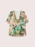 T-shirt in jersey con stampa e scollo morbido image number 5