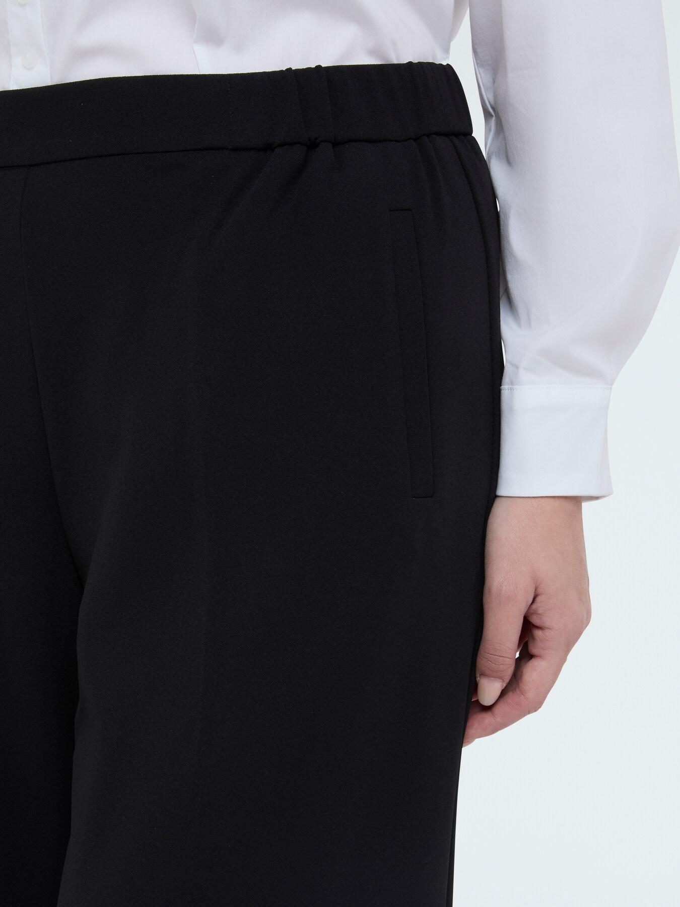 Pantalon Wide Leg en tissu stretch image number 3