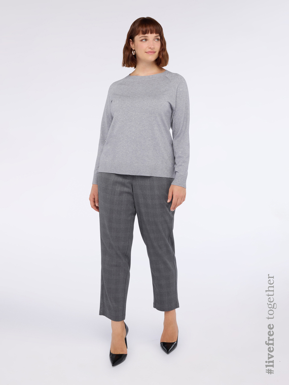 Sweater with glittery appliqu&eacute;s