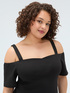 Kurzes Off-Shoulder-Kleid aus Milano-Strick image number 3
