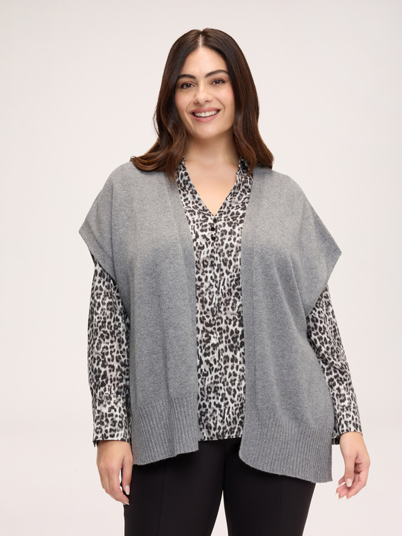Open vest in viscose blend