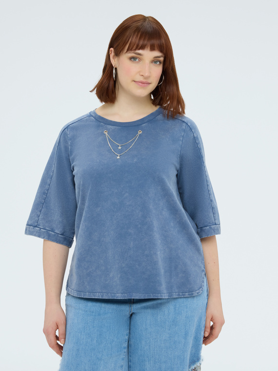 Sweatshirt mit dekorativen Kettchen
