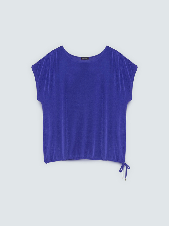 Jersey t-shirt with drawstring