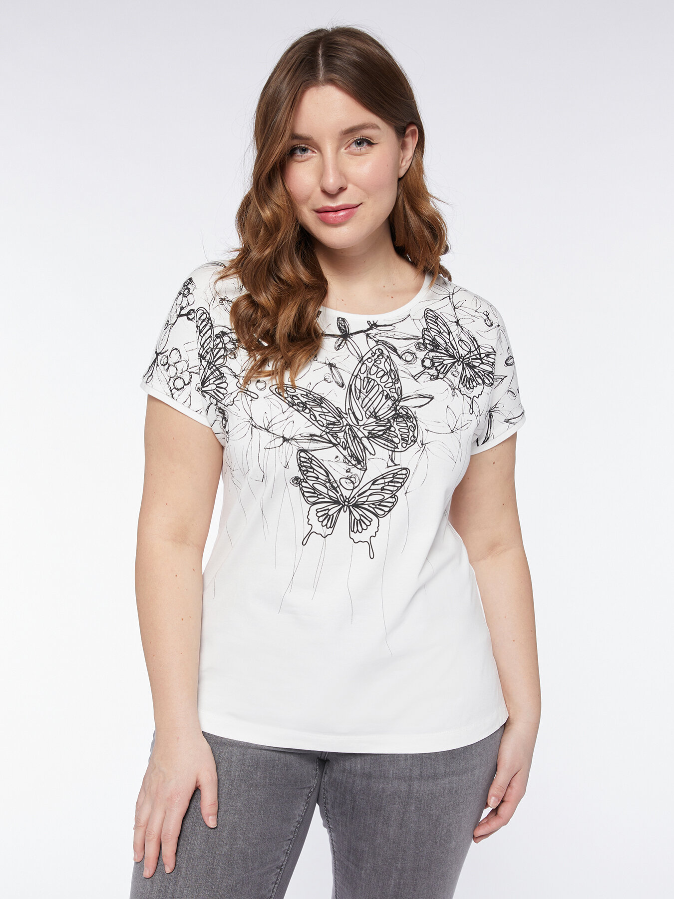 T-Shirt mit Schmetterlingen image number 0